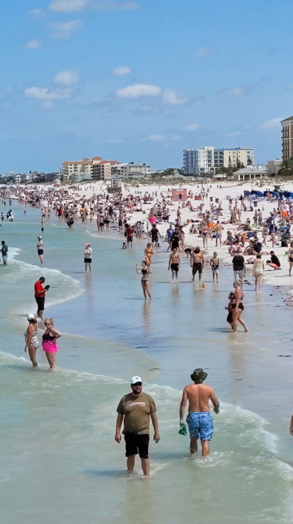 Crowded Clearwater Beach, Florida